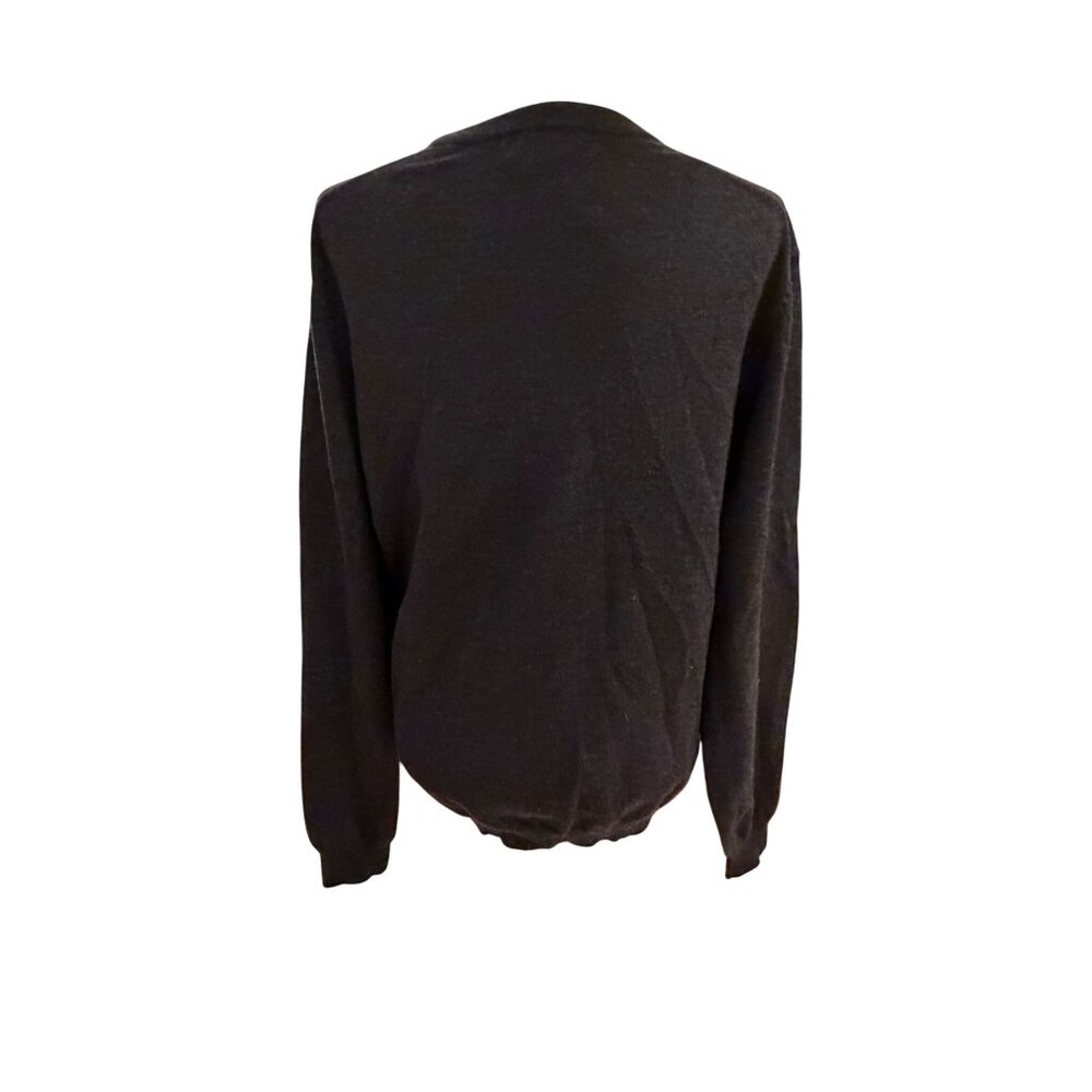 Brooks Brothers Mens Charcoal Gray Merino Wool Blend Stretch Crewneck Sweater L - Picture 3 of 6